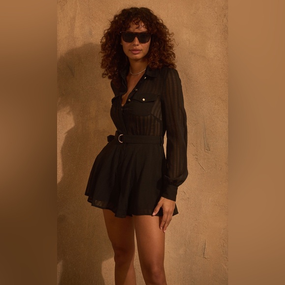 NWT generation love Pinstripe Voile Saia Romper - Picture 13 of 16